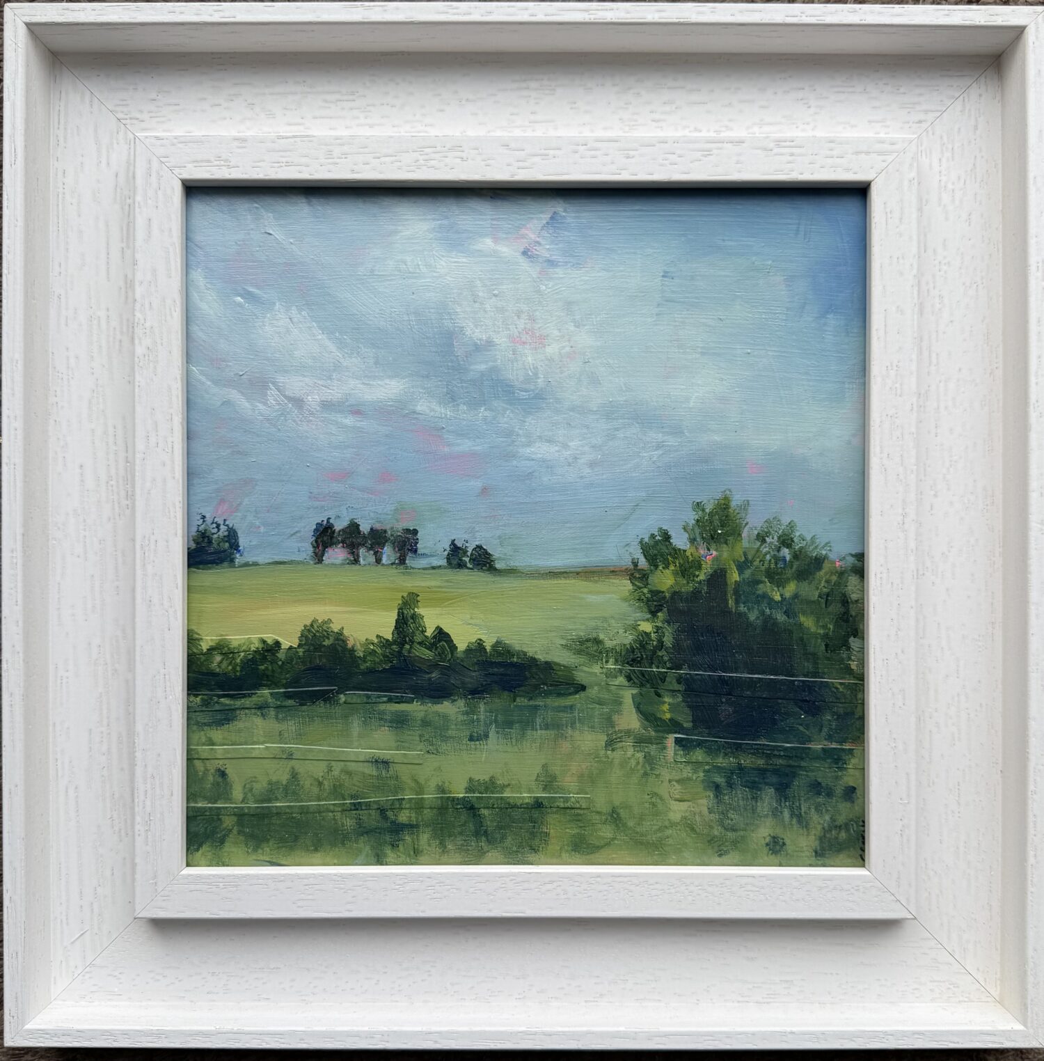 Stormy Clouds - Acrylic on Board Image Size : 30cm x 30cm Framed Size : 39.5cm x 39.5cm The frame is based on...
