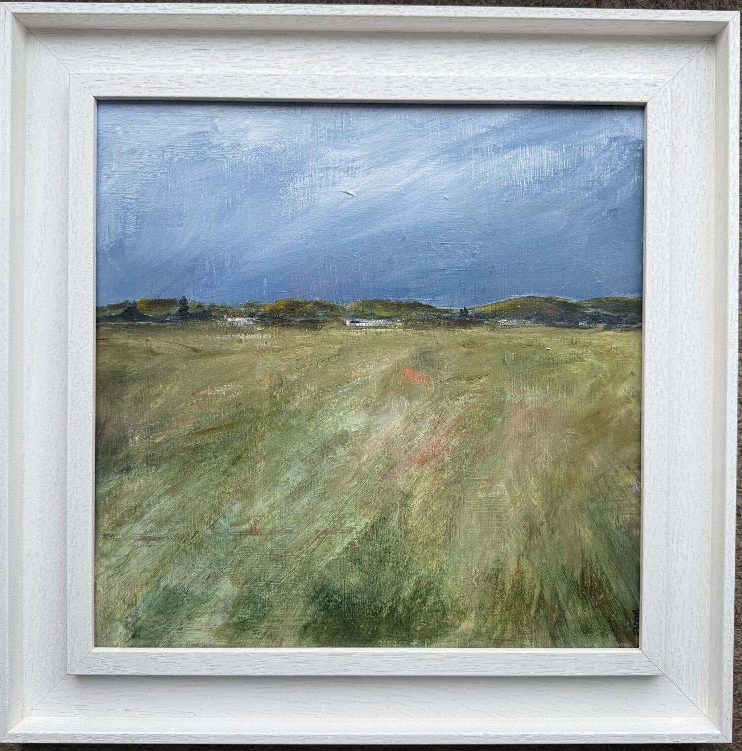 Stormy Clouds - Acrylic on Board Image Size : 30cm x 30cm Framed Size : 39.5cm x 39.5cm The frame is based on...