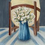 Winter Narcissi - Acrylic on Board Image Size : 30cm x 30cm Framed Size : 39.5cm x 39.5cm Framed in a white St...