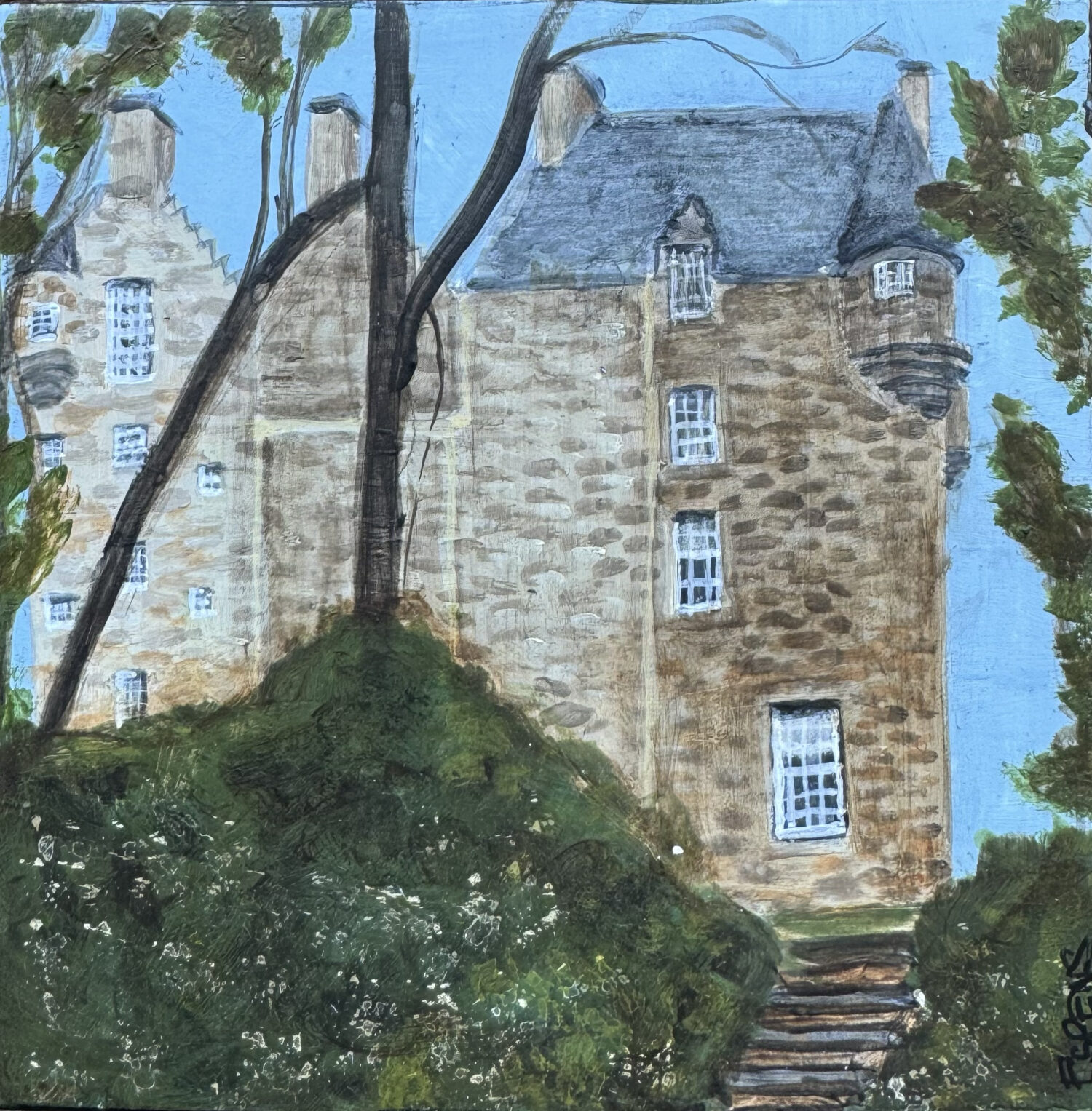 Kellie Castle through the trees