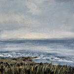 Out to Sea - Acrylic on Board Image Size : 30cm x 30cm Framed Size : 39.5cm x 39.5cm Framed in a white St...