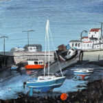 West End St Monans - Mini Series Image Size : 5"x5" Acrylic on wooden cradled panel unframed