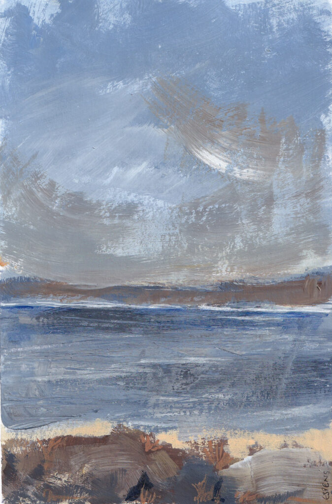 Towards the Estate - Towards the estate Medium : Mixed media on 250mg paper Size : 21cm x 14.8cm Unframed Each original painting comes...