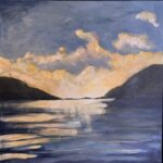 End of the Day - "End of the Day" Mixed Media on Canvas Image size 80cm x 80cm Framed black tray frame